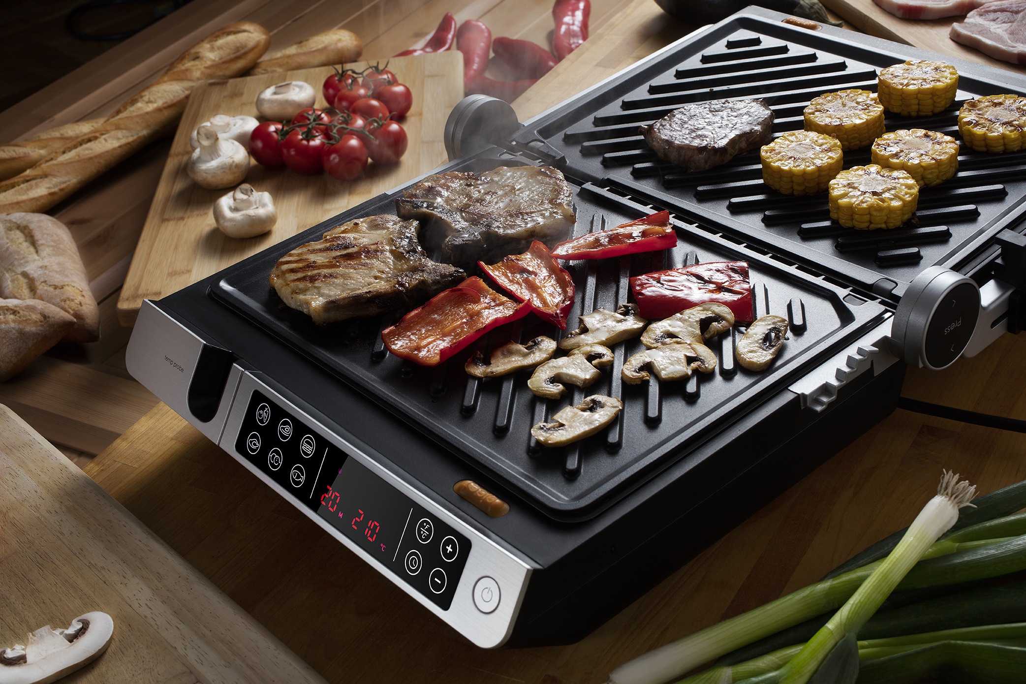 2-in-1 contact and BBQ grill